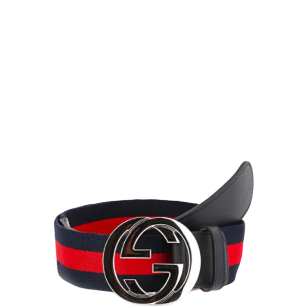Gucci's Web Belt With G Buckle Navy 4cm 411924 H917N 8497