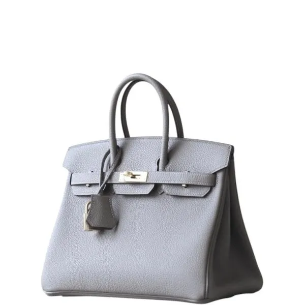 Hermes Birkin 25 Togo Grey Leather Gold Hardware 25cm