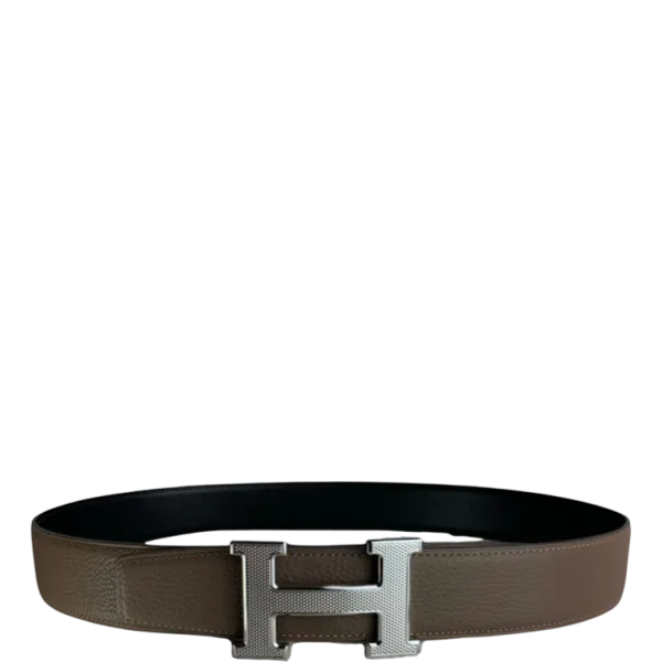 Hermes Belt Togo Swift SILouis VuittonER Buckle Light Brown 38mm