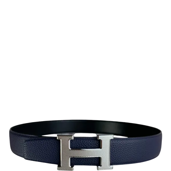 Hermes Belt Togo Swift Buckle Blue 38mm