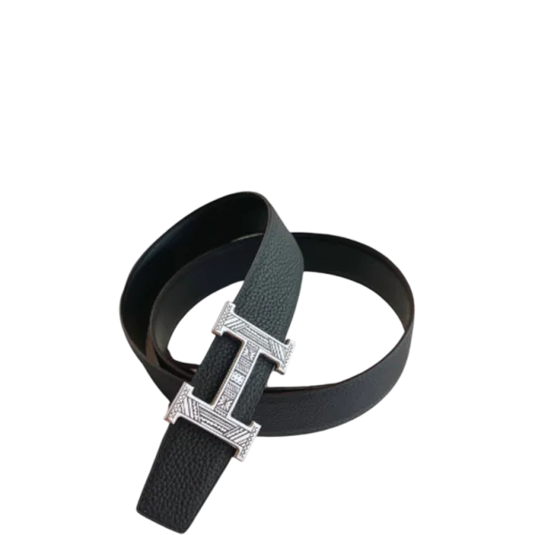 Hermes Touareg Leather Belt Black 38mm