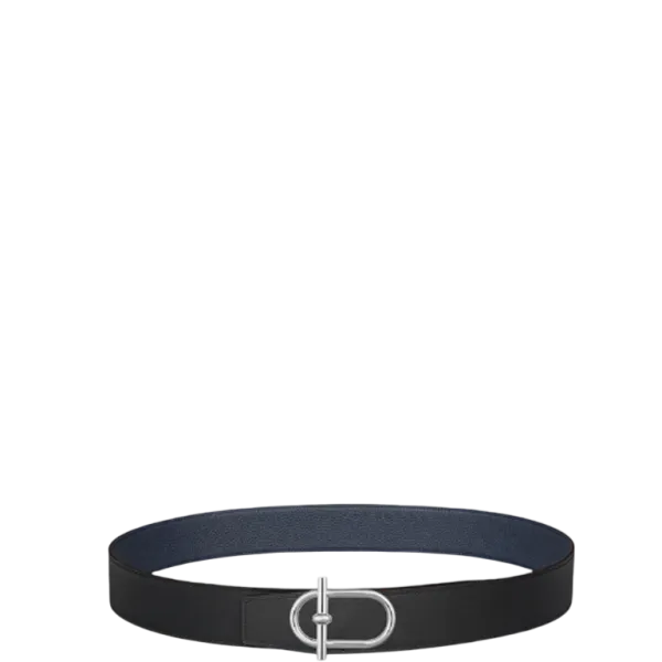 Hermes Reversible Leather Belt Navy 38mm