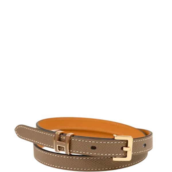 Hermes Leather  Belts Pop H Brown 15mm