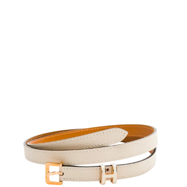 Hermes's Leather  Belts Pop H White 15mm