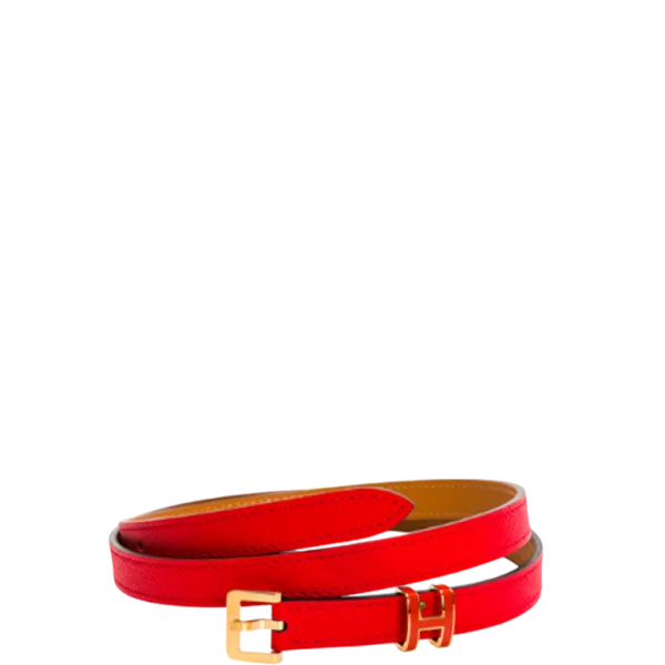 Hermes Leather  Belts Pop H Red 15mm