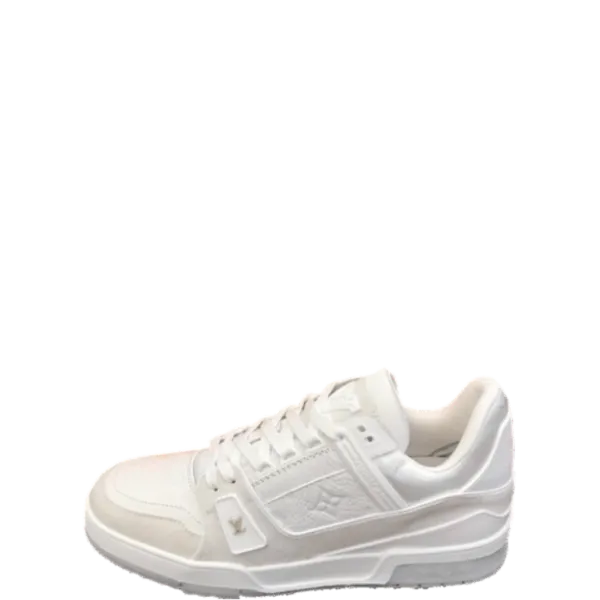 Louis Vuitton Trainer Sneaker Monogram Patent Canvas White Virgil Abloh