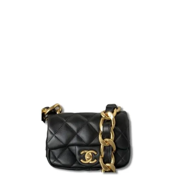 Chanel Mini Flap Bag Black 6.6in/17cm