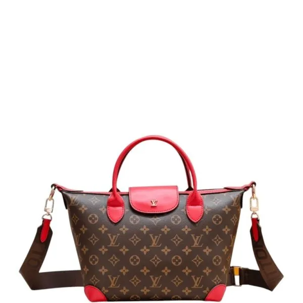 Louis Vuitton Tote Bag Monogram Canvas Red 26cm
