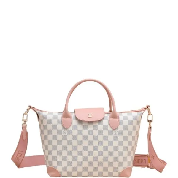 Louis Vuitton Tote Bag Damier Azur Pink 26cm