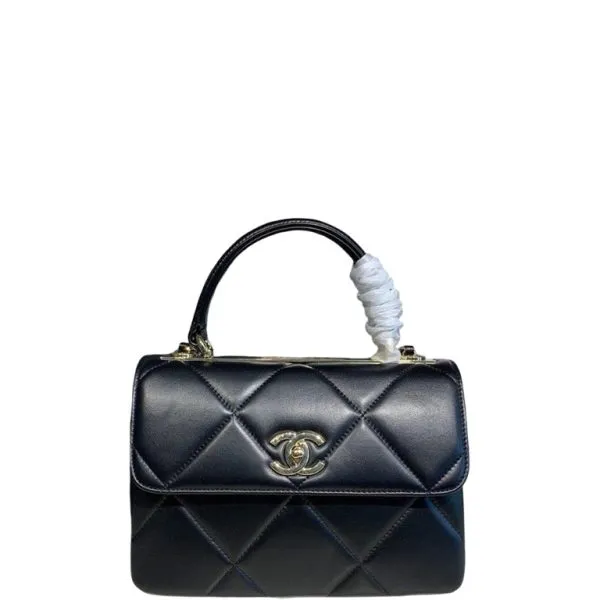 Chanel Trendy CC Bag Black 10.2in/26cm