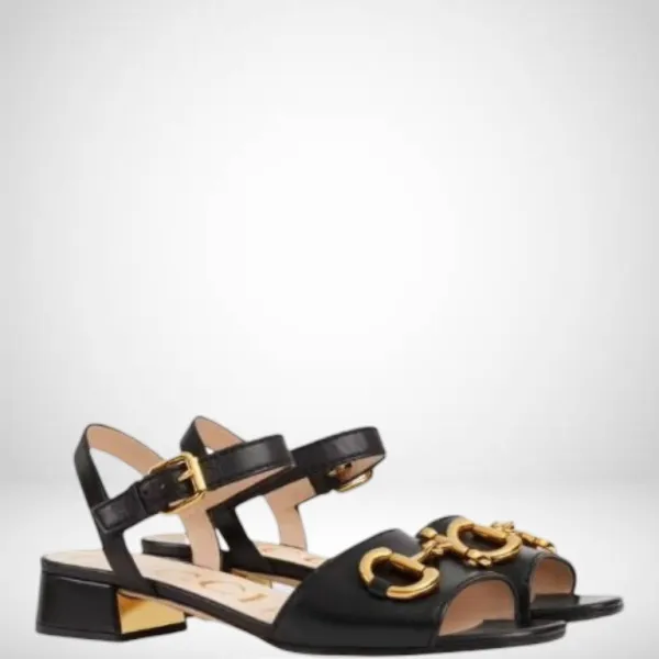 Sandal Gucci 655413 Bko00 1000 Women's Sandal With Horsebit Black