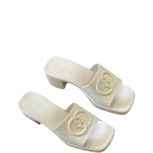 Sandal Gucci Women Slide Sandal White