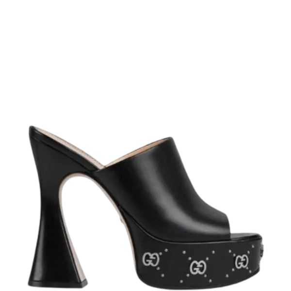 Sandal Gucci Women's Platform Slide Sandal Black 740426 C9d00 1000