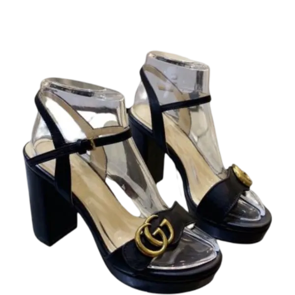 Sandal Gucci Leather Heeled Sandal Black