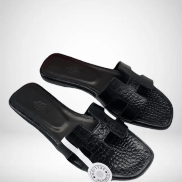 Hermes Sandal Black Oran