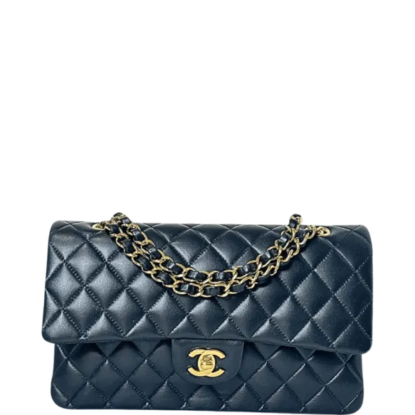 Chanel Classic 11.12 Handbag Navy Blue 9.9in/25.5cm