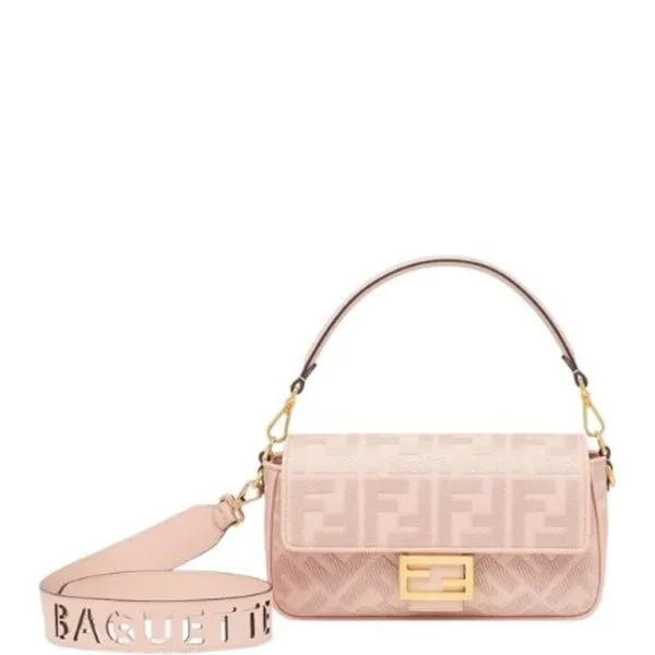 Fendi Baguette Canvas Bag Pink 28cm 8br600amcdf1j4a Best Quality