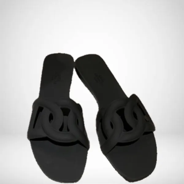 Hermes Black Aloha Sandal
