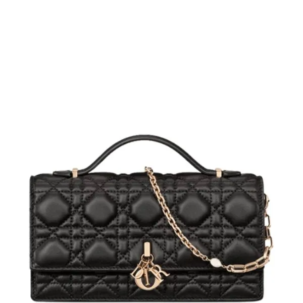 Miss Dior Mini Bag Black Cannage Lambskin