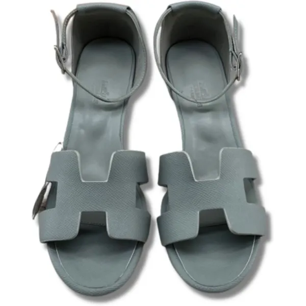 Hermes 50 Jade Grey Encens Sandal