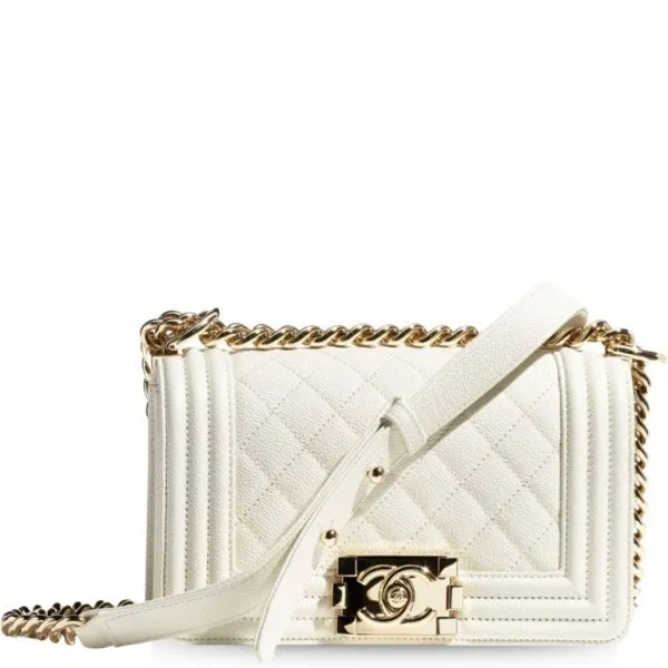 Chanel Boy Flapbag White