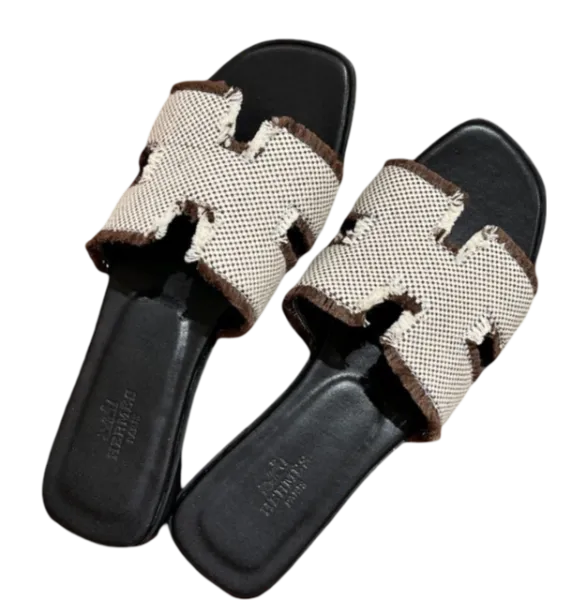 Hermes Oran Sandal White