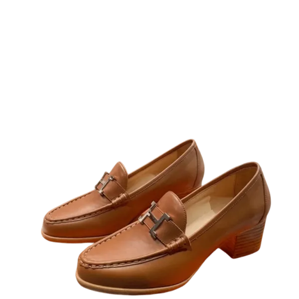 Hermes Dauphine 70 Loafer Brown