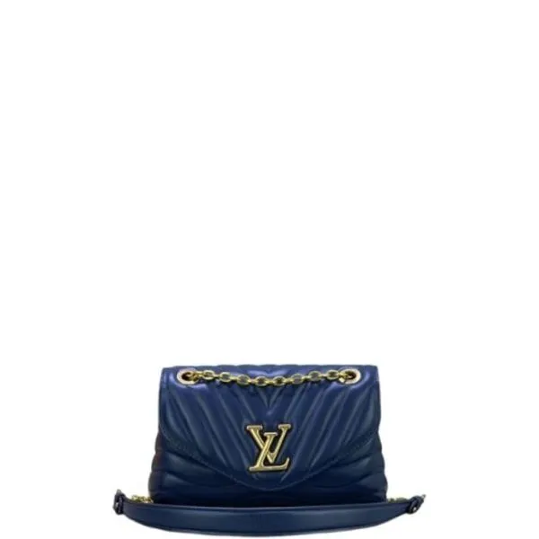 Louis Vuitton New Wave Chain Bag MM Blue Navy 24cm