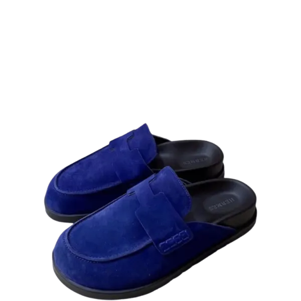 Hermes Go Mule Navy Blue