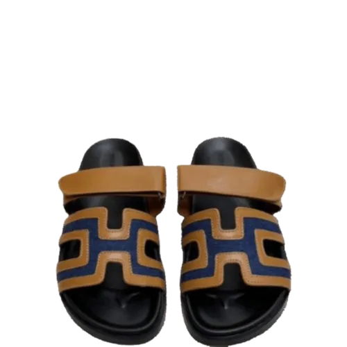Hermes Sandal Chypre Brown/Dark Blue