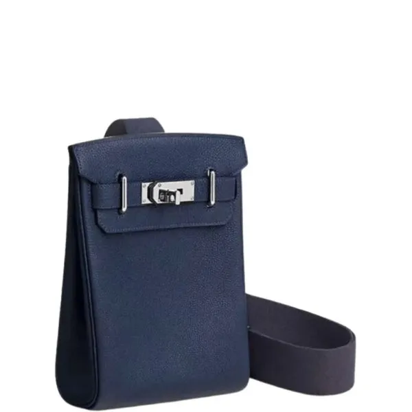 Hermes Hac A Dos Togo Backpack Palladium Hardware Navy Blue 29cm High Quality
