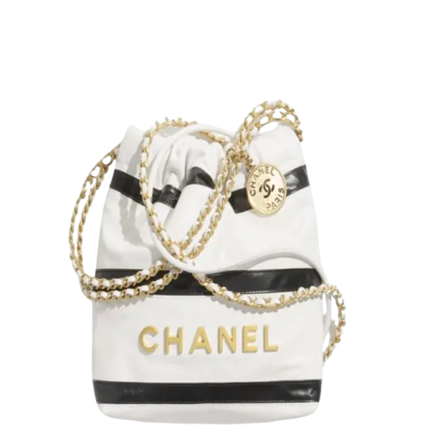 Chanel 22 Mini Bag White And Black 7.8 Inches/20 cm