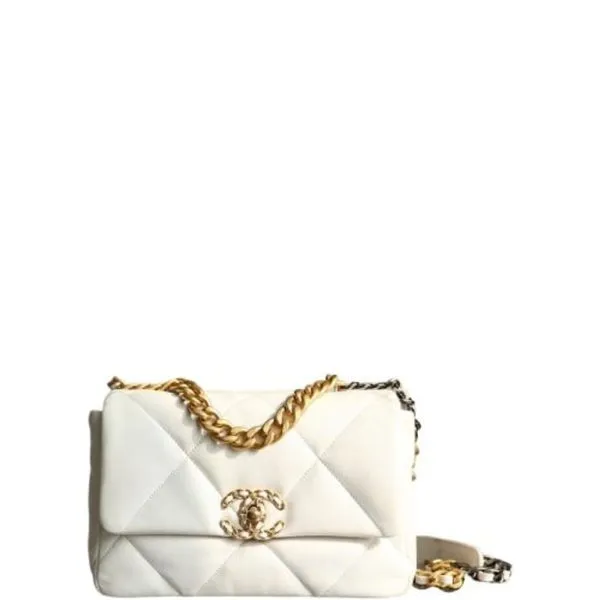 Chanel 19 Flap Bag White 32cm
