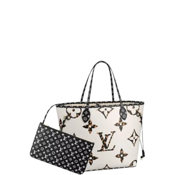 Louis Vuitton White Havana Neverfull Monogram Giant Jungle MM
