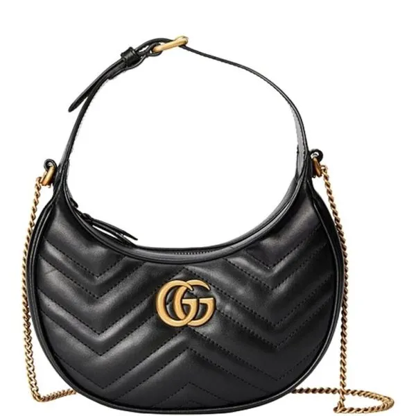 GUCCI Marmont half moon shaped mini bag