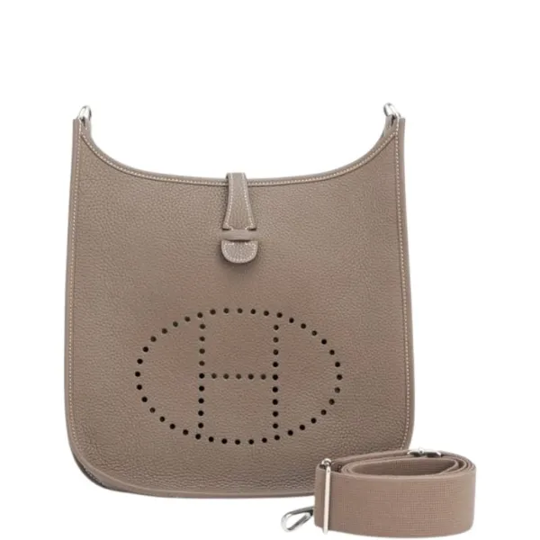 Hermes 18cm PM Clemence Evelyne Etoupe