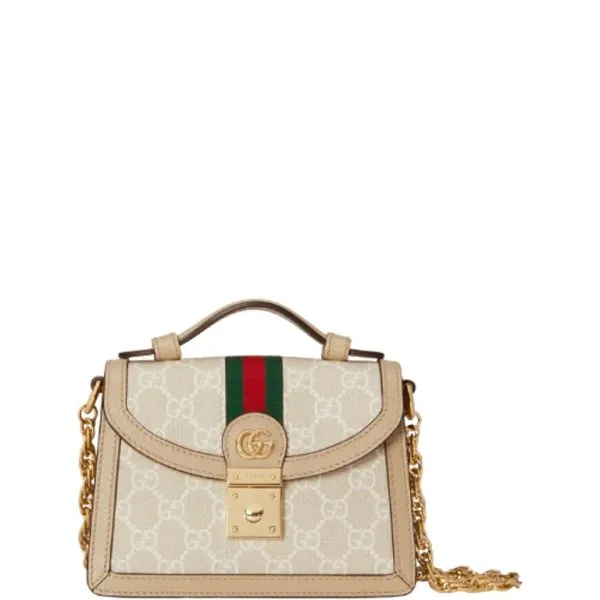 Gucci Ophidia Mini Shoulder Bag White 17cm