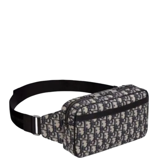 Dior Oblique Jacquard Black And Beige Belt Bag 24cm High Quality