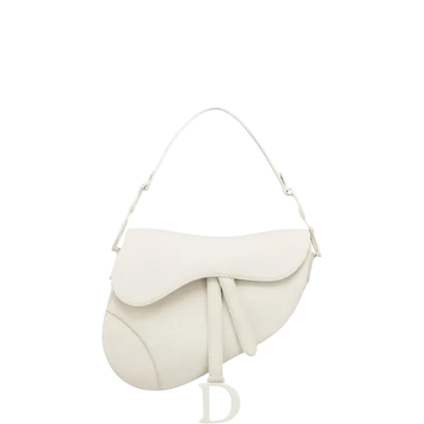 Dior Saddle Smooth Leather White