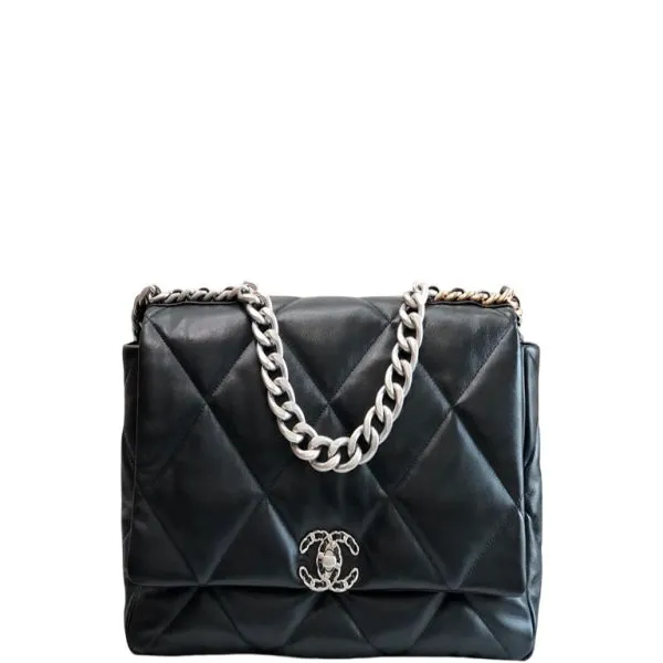 Chanel 19 Maxi Handbag Black 14in/36cm