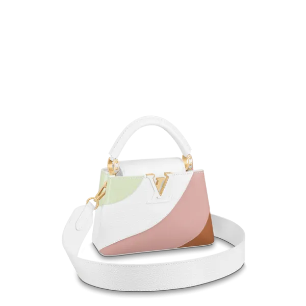 Louis Vuitton Capucines Mini 21cm Pink And Green