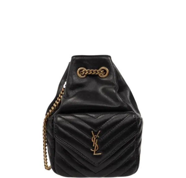 Saint Laurent Joe Mini Bucket Bag in Quilted Lambskin Black 19cm 7016311el071000
