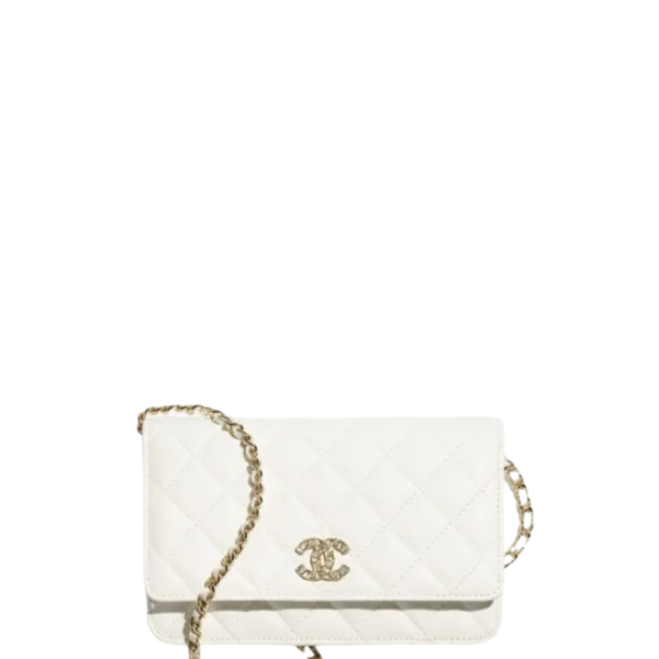 Chanel Wallet On Chain White 7.6in/19cm