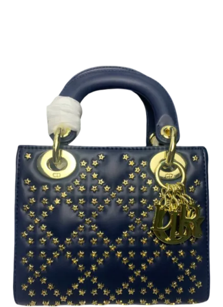 Dior Mini Lady Dior Lucky Star Bag Black 17cm
