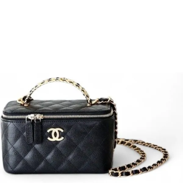 Chanel Small Vanity Case Black 6.7in/17cm