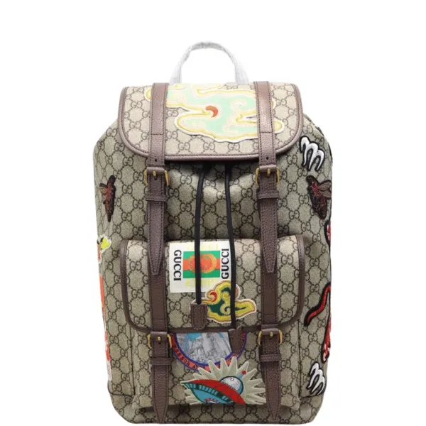 Gucci Soft Beige Supreme Backpack Bag