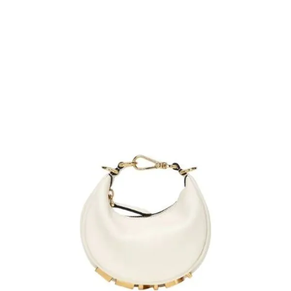 Fendi Nano Graphy White Leather Charm 19cm