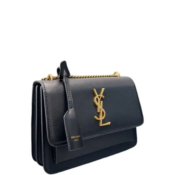 Saint Laurent Sunset Medium Chain Bag in Smooth Leather 22cm