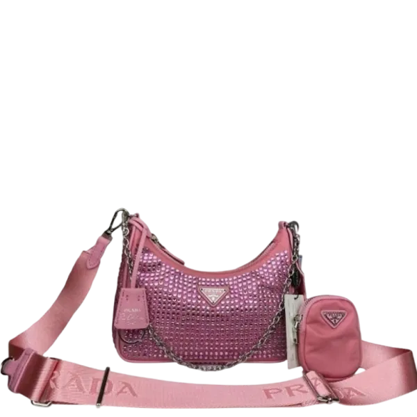 Prada Re-Edition 2005 Satin Bag With Pink