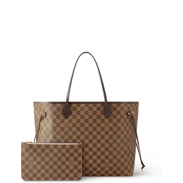 Louis Vuitton Brown And Light Pink 40cm Damier Ebene Neverfull GM
